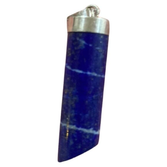 Blue Lapis Pendant set in Sterling Silver - Picture 6 of 9